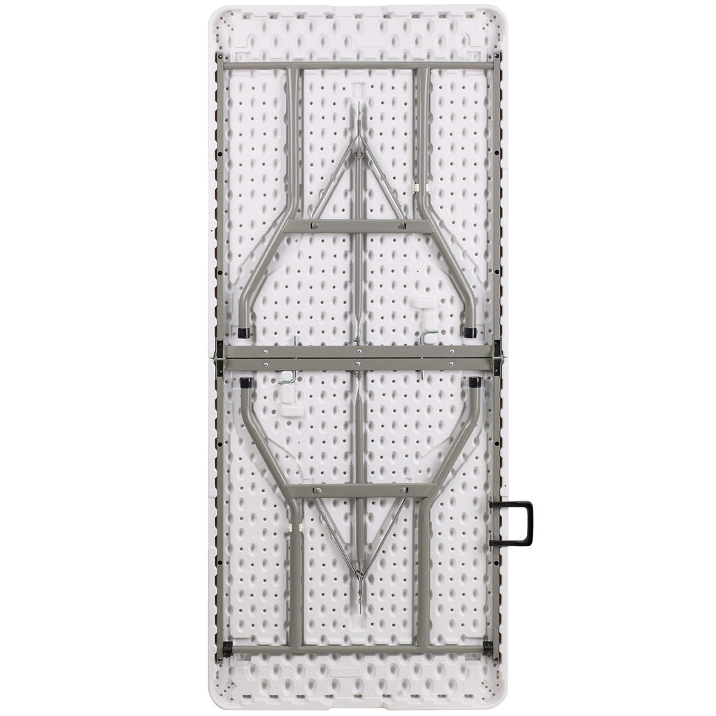 White 6-Foot Bi-Fold Plastic Folding Table X8536