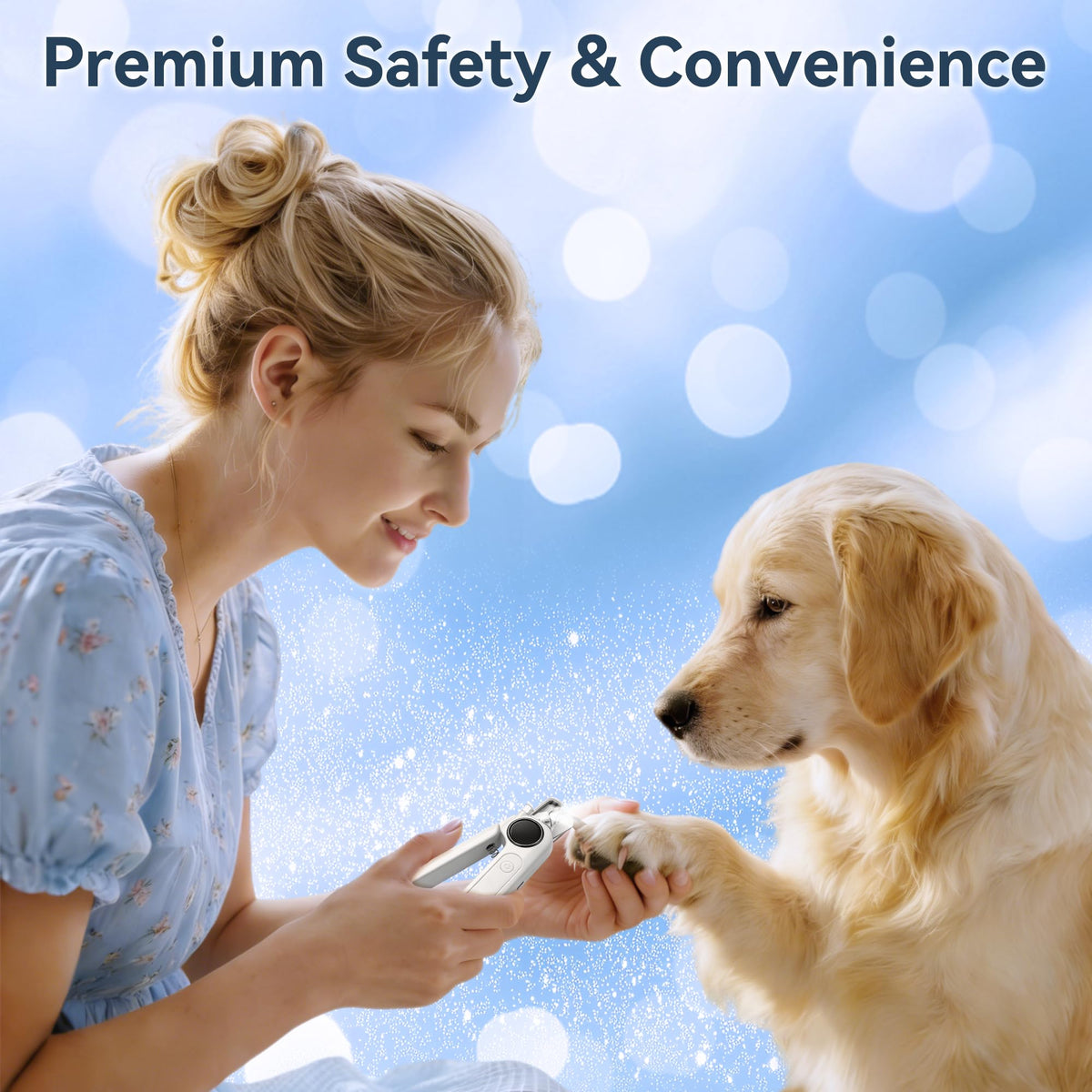 2-in-1 Quiet Electric Pet Nail Clipper & Grinder with Light C5437