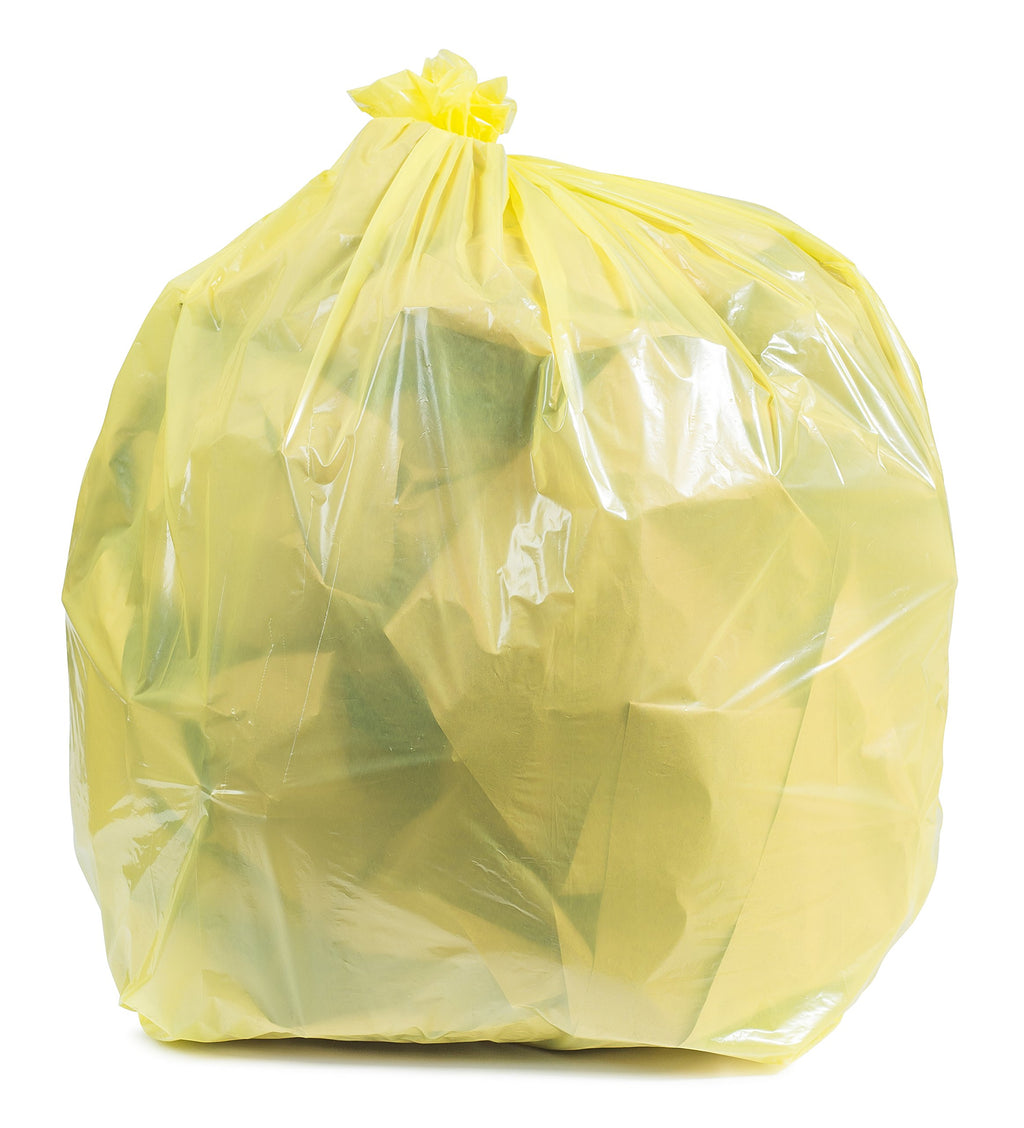 40-45 Gallon 1.5 Mil Yellow Trash Bags 100 Count N3190