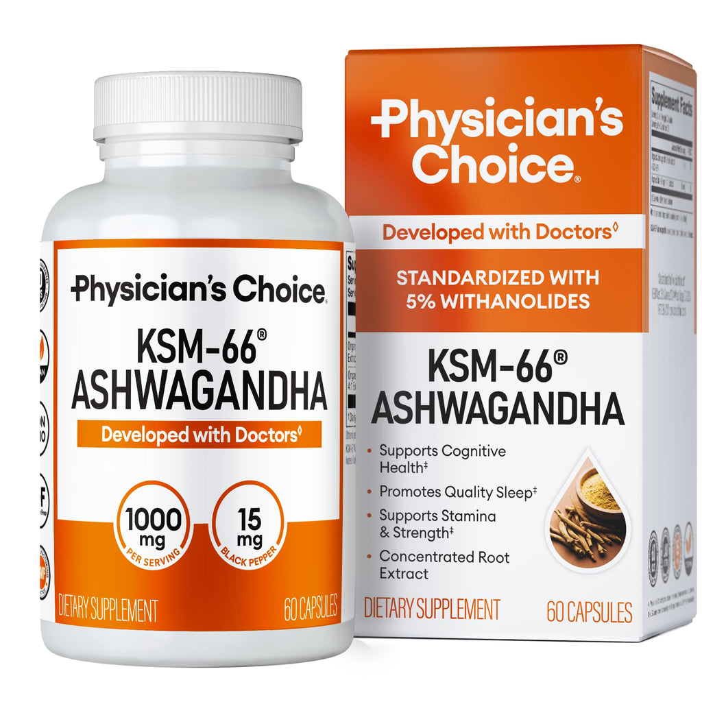 Organic KSM-66 Ashwagandha Root Extract 1,000mg 60ct K3884