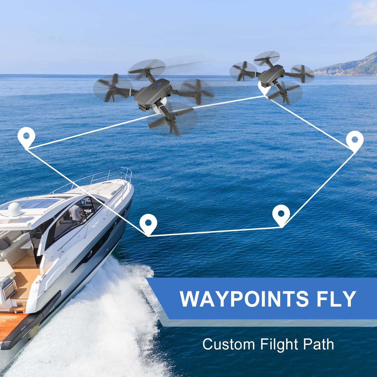 Foldable RC Quadcopter with 4K Dual Cameras W216