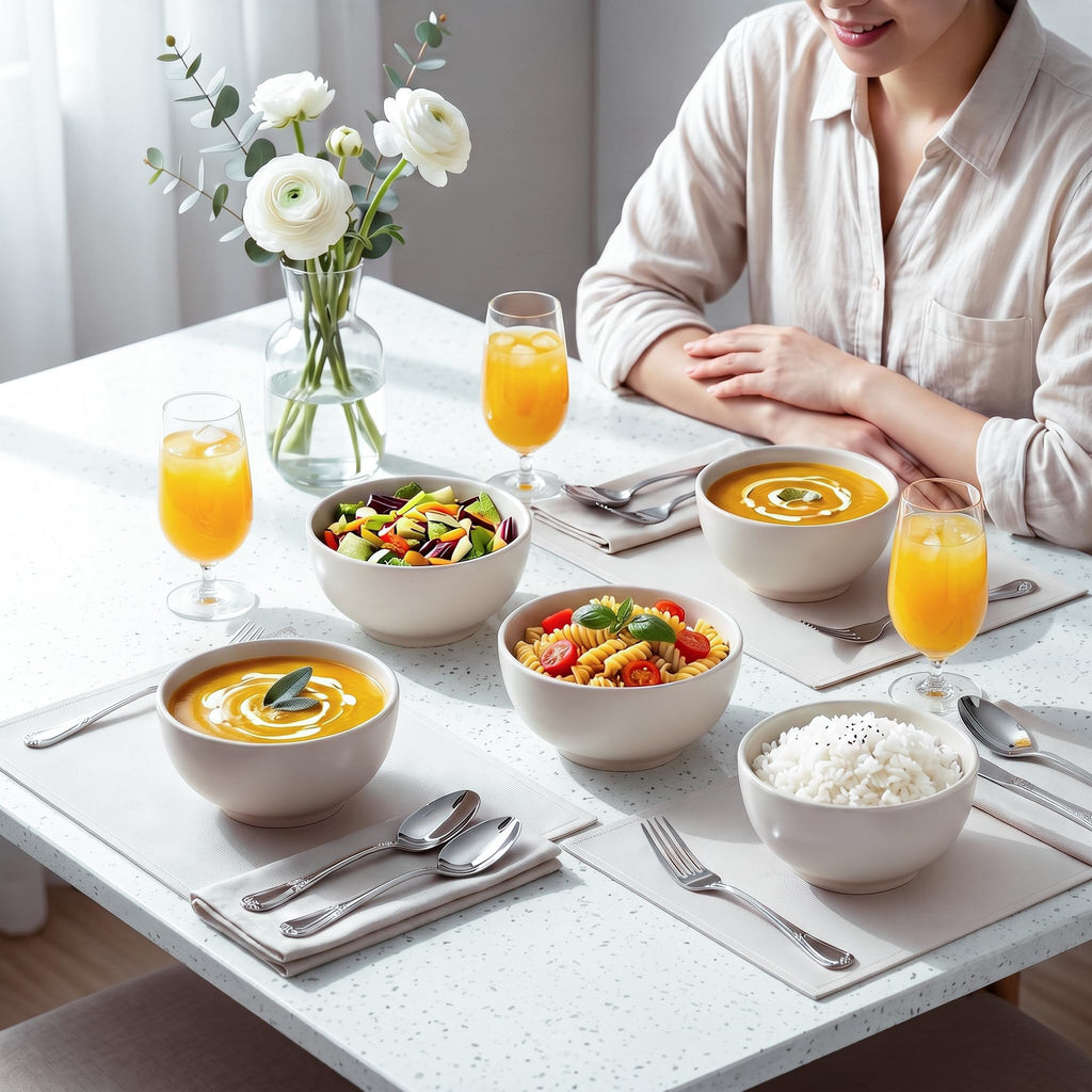 Ceramic Soup Bowls Set of 4 V203