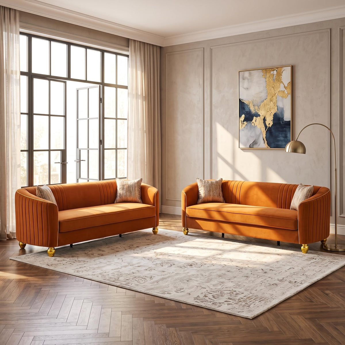 2-Piece Velvet Sofa Set E340