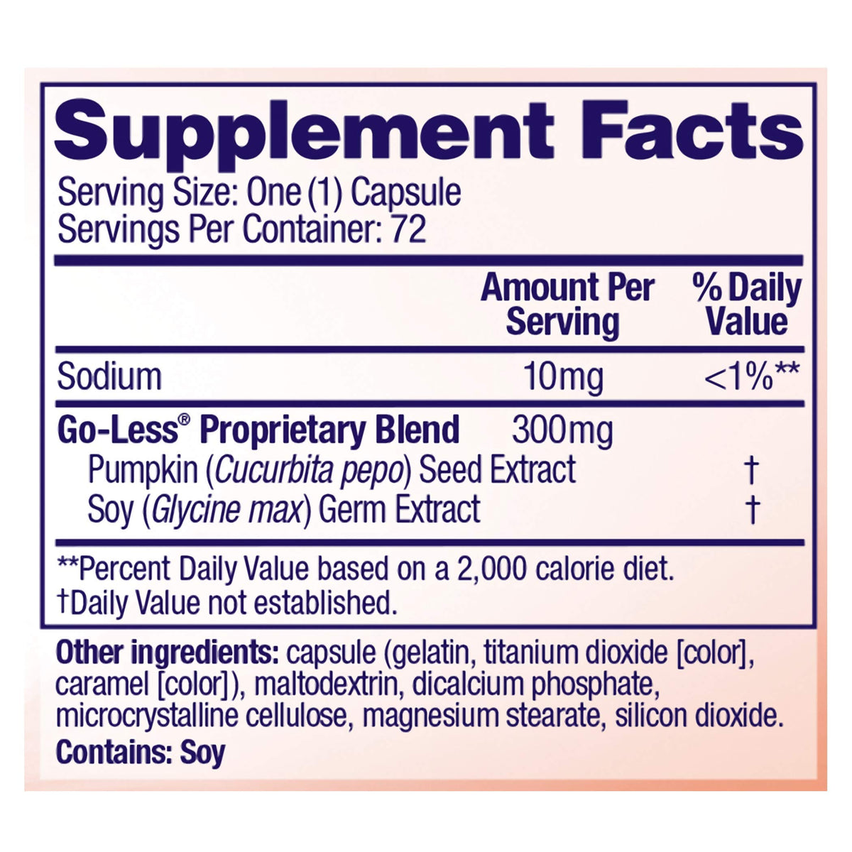 Bladder Control Daily Supplement O8313