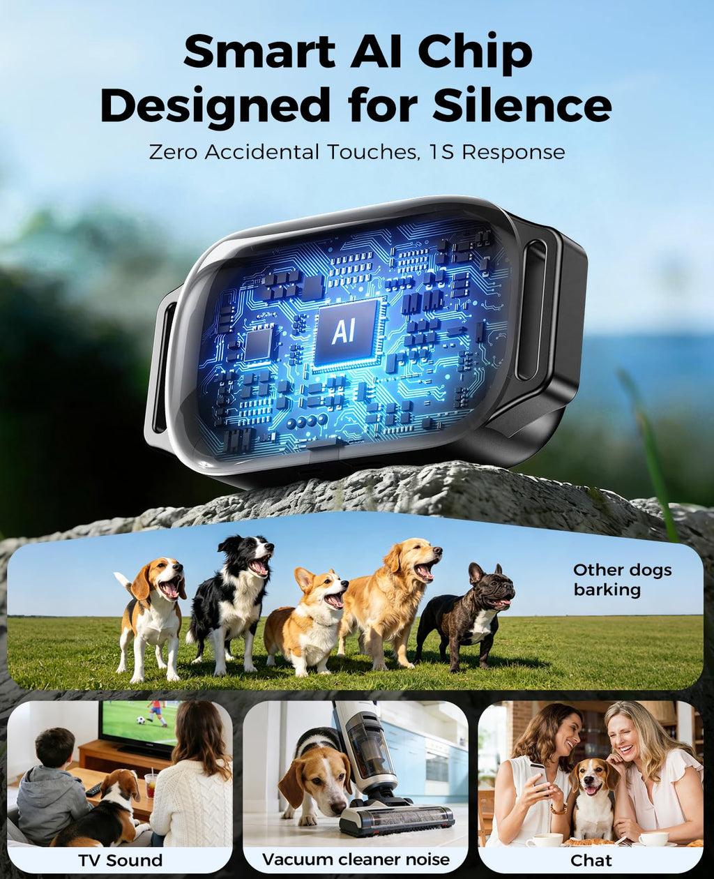 2-in-1 Dog Shock Collar & Bark Collar Q33578