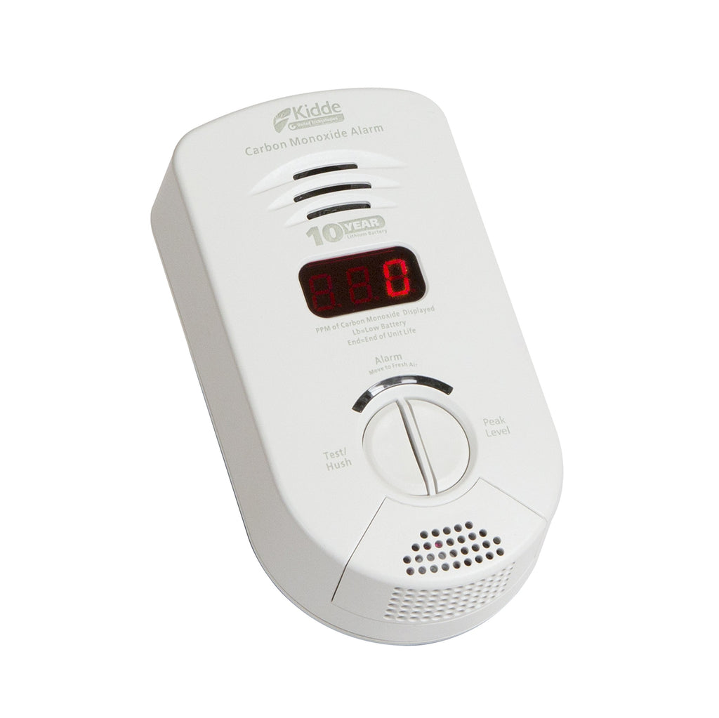 Carbon Monoxide Detector, Plug In Wall with 10-Year Battery Backup, Digital LED Display S47445