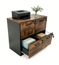4 Drawer Wooden Lockable File Cabinet H790216