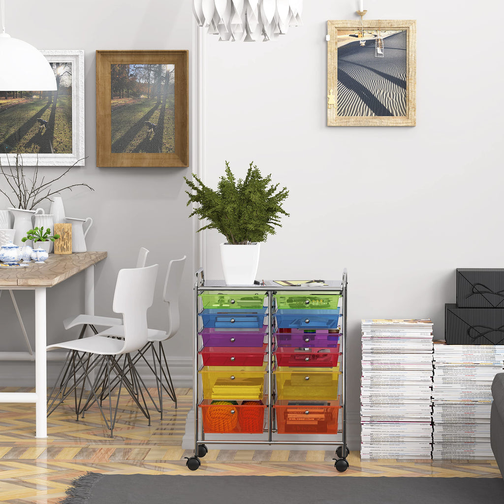 12 Drawers Rolling Utility Cart Organizer S19329