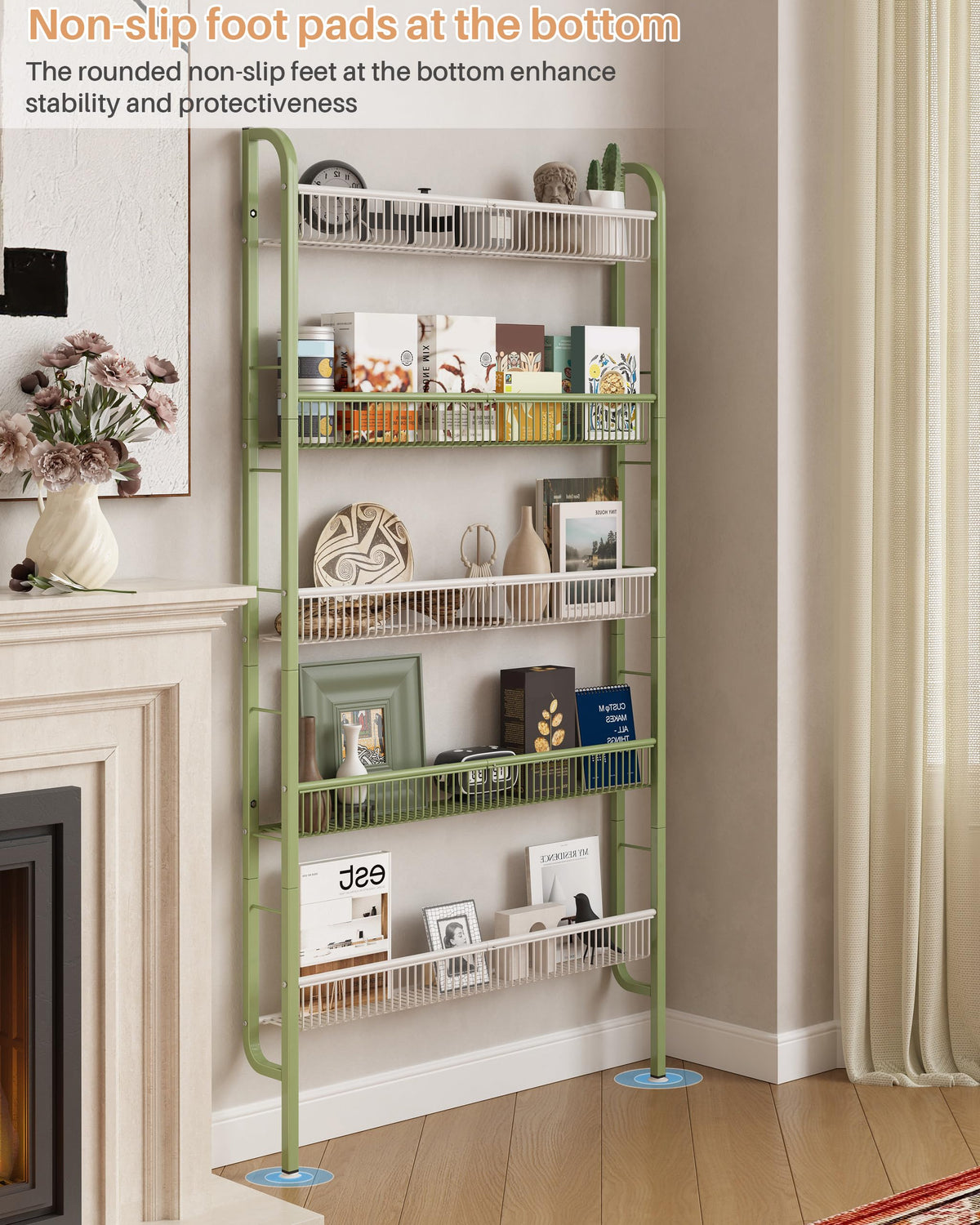 Narrow 5-Tier Bathroom Storage Rack N752565