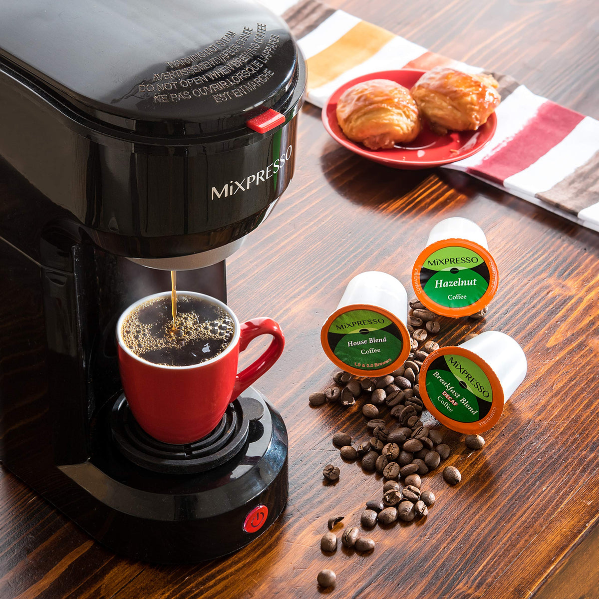 Single Serve Coffee Maker for K Pods & Grounds W552