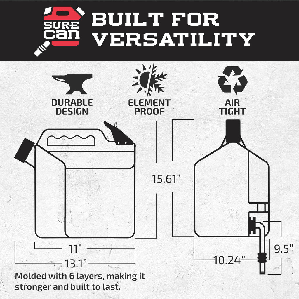 5 Gallon Type II Storage Container with Rotating Spout G1322