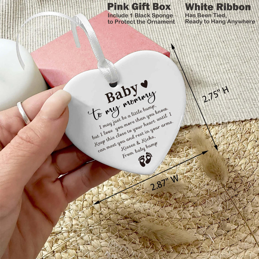 White Ceramic Heart Shaped Ornament K619