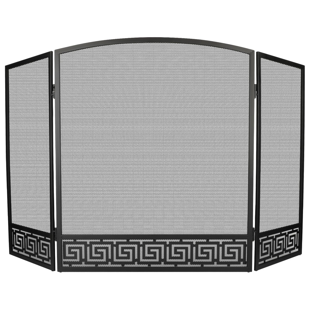 Arched 3 Panel Folding Fireplace Screen X5530