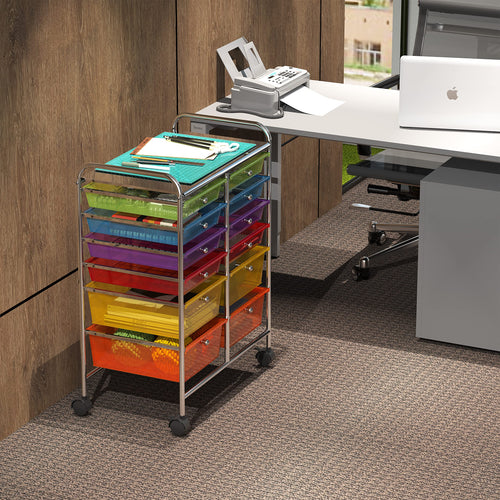 12 Drawers Rolling Utility Cart Organizer S19329