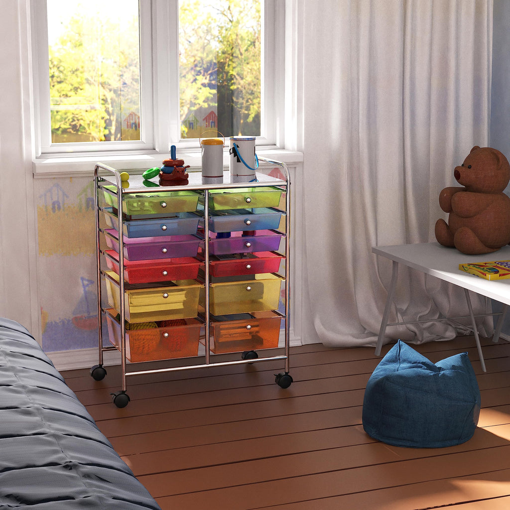 12 Drawers Rolling Utility Cart Organizer S19329